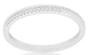 ESTATE .08CT DIAMOND 14KT WHITE GOLD 2 ROW CRISS CROSS WEDDING ANNIVERSARY RING