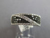 WIDE .75CT WHITE & BLACK DIAMOND 14KT WHITE GOLD MULTI ROW CRISS CROSS LOVE RING