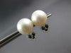 .37CT DIAMOND & AAA SAPPHIRE & AAA SOUTH SEA PEARL 14KT WHITE GOLD STUD EARRINGS