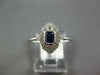 SMALL .31CT DIAMOND & AAA SAPPHIRE 18KT WHITE GOLD EMERALD CUT & ROUND FUN RING