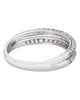 .80CT DIAMOND 18KT WHITE GOLD 3D MULTI ROW SPLIT BAND WEDDING ANNIVERSARY RING