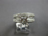 .71CT DIAMOND 18K WHITE GOLD 4 PRONG SEMI MOUNT ENGAGEMENT WEDDING BAND RING SET