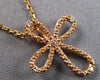 ESTATE .03CT DIAMOND 14KT ROSE GOLD 3D CLASSIC INFINITY CROSS FLOATING PENDANT