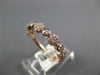 .48CT DIAMOND 14K ROSE GOLD 3D ROUND MULTI FLOWER SEMI ETERNITY ANNIVERSARY RING