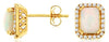 1.6CT DIAMOND & AAA OPAL 14KT YELLOW GOLD CUSHION & ROUND OCTAGON HALO EARRINGS