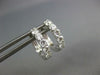 ESTATE .62CT DIAMOND 18K WHITE GOLD CLASSIC 5 STONE SHARED PRONG HUGGIE EARRINGS