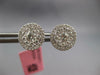LARGE .85CT DIAMOND 14KT WHITE GOLD FLOWER INTERCHANGEABLE JACKET STUD EARRINGS