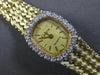 LARGE .30CT DIAMOND 14KT 2 TONE GOLD 3D GENEVE SQUARE QUARTZ LADY'S WATCH #27807