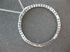 ESTATE LARGE 2.0CT DIAMOND 14KT WHITE GOLD ROUND CIRCLE OF LIFE FLOATING PENDANT