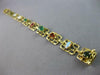 LARGE 8.26CT AAA MULTI GEMS 18KT YELLOW GOLD TRIANGULAR FILIGREE BRACELET #27535