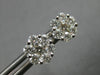 ESTATE 1.04CT DIAMOND 14KT WHITE GOLD 3D CLASSIC ROUND FLOWER STUD EARRINGS