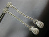 ESTATE LARGE 1.50CT DIAMOND 18KT WHITE GOLD FLOWER CHANDELIER HANGING EARRINGS