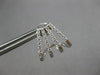 ESTATE .44CT DIAMOND 18KT WHITE GOLD 3D MULTI ROW UMBRELLA FUN HANGING EARRINGS