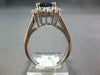 2.29CT DIAMOND & AAA ROYAL BLUE SAPPHIRE 14KT WHITE GOLD FLOWER ENGAGEMENT RING
