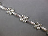 ESTATE WIDE 14KT WHITE GOLD 3D CLASSIC MATTE & SHINY MULTI FLOWER LOVE BRACELET