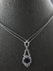 1.04CT DIAMOND & AAA AMETHYST 14KT WHITE GOLD 3D CUSHION & ROUND LARIAT NECKLACE