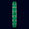 4.25CT AAA EMERALD 14KT YELLOW GOLD CLASSIC SHARED PRONG ETERNITY LOVE FUN RING
