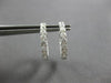 ESTATE 1.45CT DIAMOND 18KT WHITE GOLD 3D INSIDE OUT OVAL HOOP HANGING EARRINGS