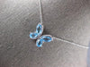 2.65CT DIAMOND & AAA BLUE TOPAZ 14KT WHITE GOLD MULTI SHAPE BUTTERFLY NECKLACE