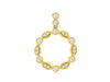 .38CT DIAMOND 14KT YELLOW GOLD ROUND & MARQUISE SHAPE CIRCULAR FLOATING PENDANT