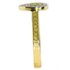 .43CT WHITE & FANCY YELLOW DIAMOND 18KT 2 TONE GOLD PAVE TRILLION FILIGREE RING