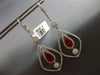 EXTRA LARGE 8.33CT DIAMOND & AAA RUBY 18K 2 TONE GOLD TEAR DROP HANGING EARRINGS