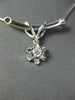 ESTATE .10CT DIAMOND PLATINUM SOLITAIRE DROP FLOWER NECKLACE BEAUTIFUL!! #9487