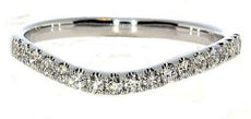 .26CT DIAMOND 18KT WHITE GOLD 3D CLASSIC ROUND V SHAPE WEDDING ANNIVERSARY RING