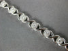 ESTATE .89CT DIAMOND 14KT WHITE GOLD 3D ROUND CLASSIC XO TENNIS BRACELET