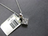 .25CT DIAMOND 14K WHITE GOLD ROUND INVISIBLE SQUARE GEOMETRICAL FLOATING PENDANT