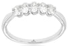 .57CT DIAMOND 14KT WHITE GOLD OVAL CLASSIC 5 STONE SHARED PRONG ANNIVERSARY RING