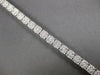 ESTATE WIDE 5.52CT DIAMOND 18KT WHITE GOLD 3D CLUSTER ROUND TENNIS BRACELET
