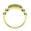 .35CT FANCY YELLOW DIAMOND 18KT YELLOW GOLD 3D PAVE 3 ROW MULTI BEAD FUN RING