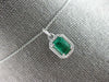 1.25CT DIAMOND & AAA EMERALD 14KT WHITE GOLD ROUND & SQUARE HALO OCTAGON PENDANT