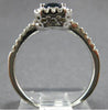 1.42CT DIAMOND & AAA SAPPHIRE 14K WHITE GOLD EMERALD CUT & ROUND ENGAGEMENT RING