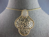 EXTRA LARGE .57CT DIAMOND 14K YELLOW GOLD OPEN FILIGREE OVAL BY THE YARD PENDANT