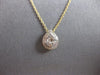 ESTATE .17CT DIAMOND 14KT YELLOW GOLD ROUND & BAGUETTE CLUSTER TEAR DROP PENDANT