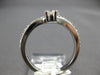 ESTATE .52CT DIAMOND 14K WHITE GOLD CLASSIC ROUND 2 STONE CRISS CROSS LOVE RING