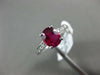 1.28CT DIAMOND & AAA RUBY 14KT WHITE GOLD 3D CLASSIC OVAL ENGAGEMENT RING #1998