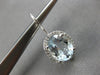 LARGE 6.33CT DIAMOND & AAA AQUAMARINE 14KT WHITE GOLD OVAL & ROUND HALO EARRINGS