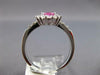 1.54CT DIAMOND & AAA PINK SAPPHIRE 18KT WHITE GOLD 3D OVAL HALO ENGAGEMENT RING