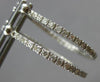 .90CT DIAMOND 14KT WHITE GOLD 3D CLASSIC INSIDE OUT HOOP HANGING EARRINGS #27794