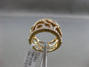 ESTATE WIDE .97CT DIAMOND 18KT ROSE GOLD OPEN FILIGREE SEMI ETERNITY FUN RING