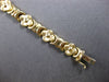 ESTATE WIDE 14KT YELLOW GOLD 3D CLASSIC MATTE & SHINY MULTI FLOWER FUN BRACELET