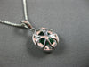 2.03CT DIAMOND & AAA EMERALD 18KT WHITE GOLD OVAL & ROUND HALO FLOATING PENDANT