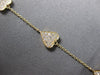 .51CT DIAMOND 14K YELLOW GOLD MULTI HEART BY THE YARD ADJUSTABLE TENNIS BRACELET