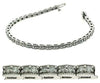 3.0CT DIAMOND 14KT WHITE GOLD 2 STONE PAVE FILIGREE MILGRAIN FUN TENNIS BRACELET
