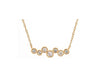 ESTATE .20CT DIAMOND 14K YELLOW GOLD 3D CLASSIC ROUND BEZEL 7 STONE BAR NECKLACE