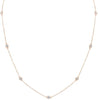 ESTATE 1.0CT DIAMOND 14K ROSE GOLD CLASSIC ROUND BEZEL BY THE YARD LOVE NECKLACE