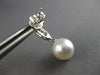 ESTATE .22CT DIAMOND & AAA SOUTH SEA PEARL 18KT WHITE GOLD FUN HANGING EARRINGS